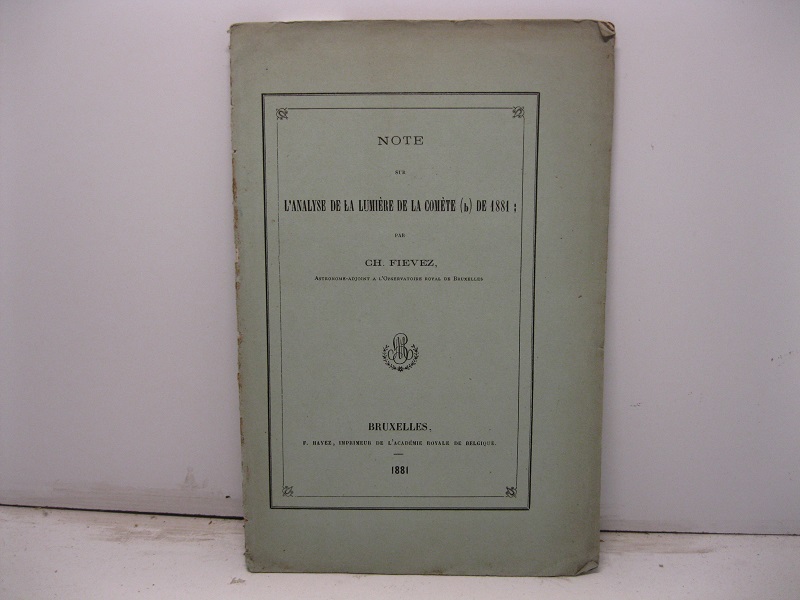 Note sur l'analyse de la lumière de la comète (b) de 1881